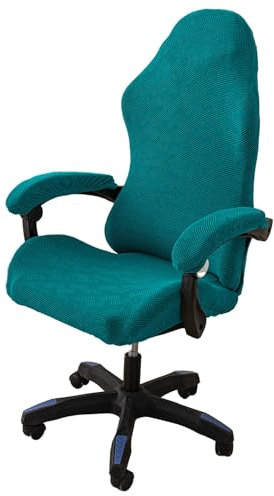 JinZao Funda Silla Gaming Antideslizante Elástica, Funda para Silla Gamer de poliéster Suave de Color sólido, Funda Silla Oficina con Reposabrazos Y Respaldo, Todas Las Estaciones(E)
