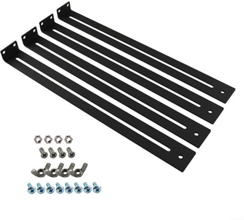 Advokingtap Kit di staffe di rinforzo per cassetti in acciaio per armadi in truciolato di legno, 33-61 cm, regolabili (2 set)