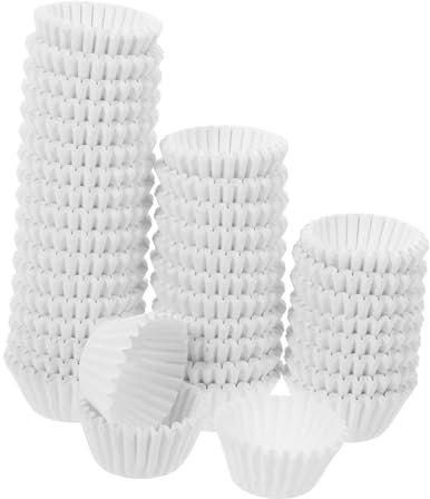 HEALLILY 1000 Pirottini per Muffin Grandi in Carta Alimentare 5x2 Cm, Stampi per Cupcake da Forno Monouso per Feste, Compleanni e Matrimoni, Resistenti al Calore, Base Standard