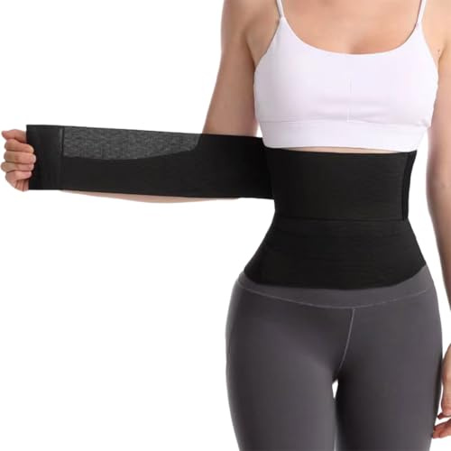 KEWUF 1 pcs Bauchgurt Nach Geburt, Kaiserschnitt Bauchgurt, Bauchgurt nach Kaiserschnitt, Bauchband Nach Geburt, für Damen Rückbildungsgürtel Nach Geburt - 3/Meter - Schwarz