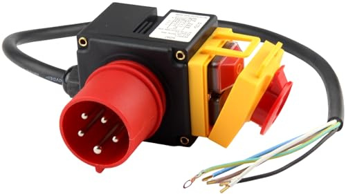 GZGXKJ Interruptor de Máquina Interruptor Trifásico 400V Electromagnético Impermeable de Seguridad Protección del Motor para Sierras de Mesa Taladros Eléctricos | Interruptor trifásico de protección del motor, electromagnético, para sierras de mesa, taladros, sierras de cinta
