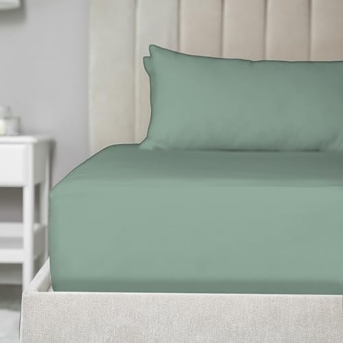 CB Home & Style Jersey Spannbettlaken Spannbettuch 100x200cm 150x200cm 180x200cm Steghöhe 30cm 100% Baumwolle hautsympathisch atumngsaktiv Sanfor Knit bügelfrei (Grün/Mint, 180x200cm)