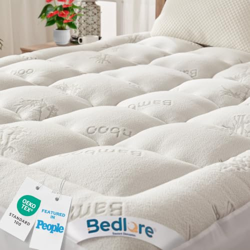 BEDLORE Surmatelas 160x200 cm, sur Matelas 2 Personne en Viscose de Bambou