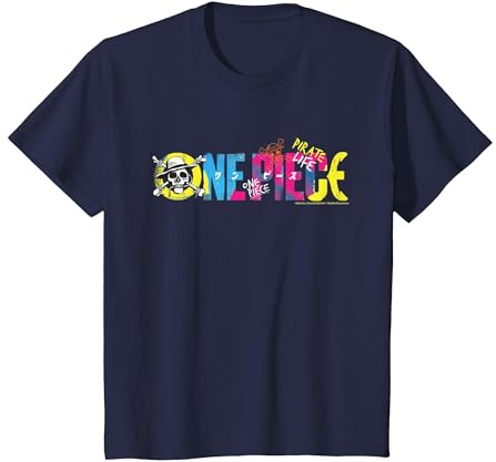 Enfant One Piece Anime Pirate Life Chapeau de Paille avec Logo Pirates pour Enfants T-Shirt