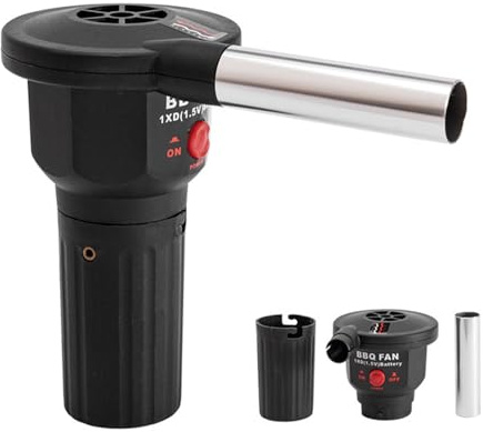 Ventilador para Barbacoa Al Aire Libre, Portátil, Eléctrico con Batería, para Encender Carbón Y Encender Llamas, Ideal para Camping, Picnic Y Parrilla De Carbón