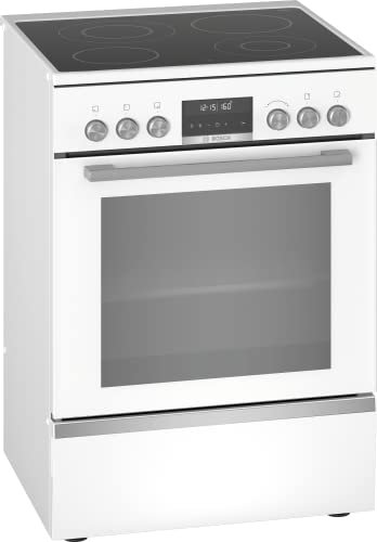 Bosch Serie 6 HKS79R220 four et cuisinière Blanc Céramique A - Fours et cuisinières (Cuisinière, Blanc, Boutons, Rotatif, Devant, 1,2 m, Électronique)