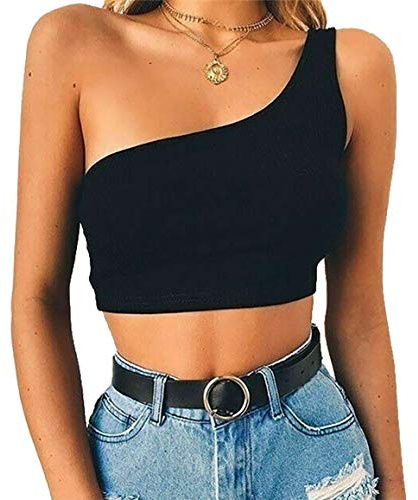 DigitalSpot dam enkel axel kami tank väst topp kvinnor sommarkläder sexig sport bh rygglös crop top S/M/L UK 8-14