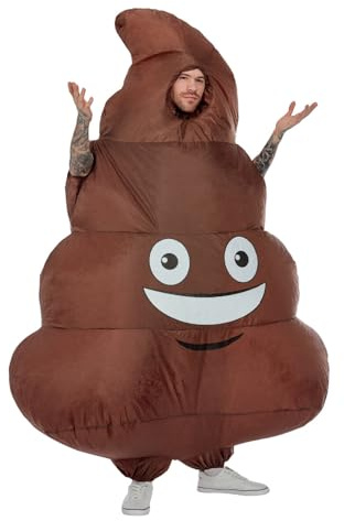 Smiffys Aufblasbares Kacke-Kostüm, Braun, Einteiler Halloween