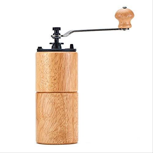 Moulin À Café Manuel En Bois Moulin À Café À Meule Conique Pour Espresso Fin Grossier Réglable Portable Pour Voyage Bureau À Domicile Bois clair