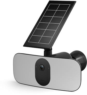 Arlo Floodlight Überwachungskamera & Solarpanel, Kabellos, 2K HDR, 160° Ultra-Weitwinkel, Bewegungsmelder, Farbnachtsicht, LED Flutlicht, 2-Wege-Audio, Alarm Sirene + Arlo Secure Testzeitraum