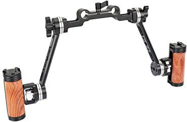 SZRIG Adjustable Handle Grip with M6 Rosette Extension Arm & 15mm Railblock for DLSR Camera Shoulder Rig