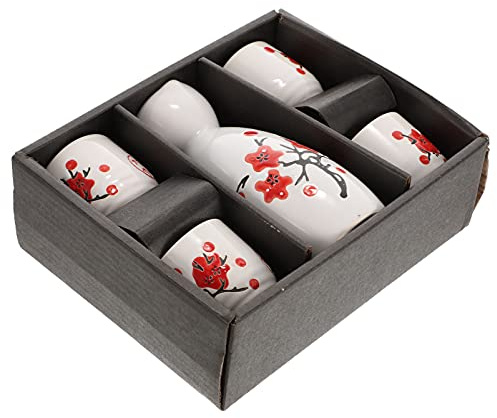 PRETYZOOM 1 Set Japanese Style Sake Jug Ceramic Sake Cups Sake Decanter Small Sake Cups Japan Hot Sake Bottle Japanese Wine Sake Drinkware Sake Warmer Pot Saki Cup Household Glass Ceramics