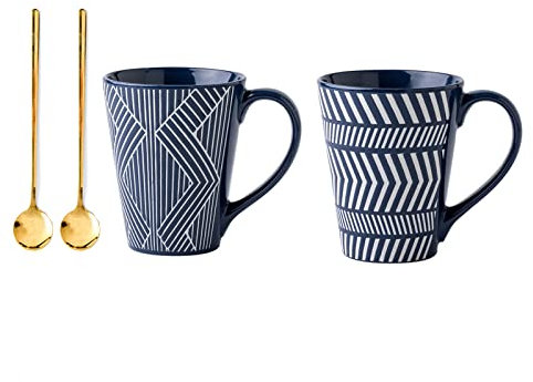 Service à thé en céramique orientale, ensemble de théière, tasse en céramique peinte à la main en relief créatif, tasses en céramique for café, thé au lait, tasse à café en céramique, excellent cadeau