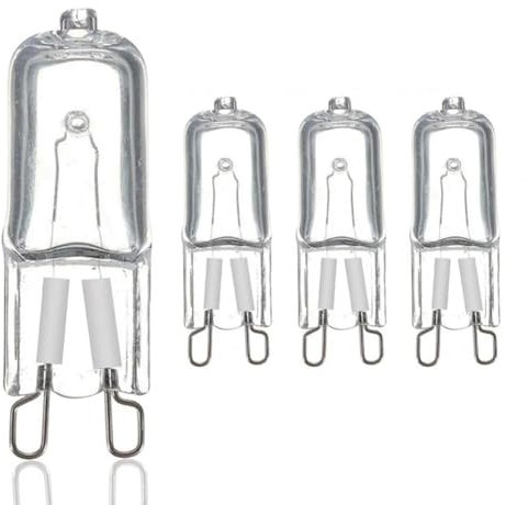 LIGHBIB Lampada Da Forno G9 Resistente Alle Alte Temperature 120 V/230 V, Lampada Alogena Per Frigoriferi, Forni, Ventole,60 W,4 Pezzi