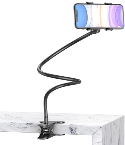 VIKY Schwanenhals Handyhalterung,Handy Ständer,Fauler Handyhalter,Verstellbar Handyständer für Tisch,Einstellbar Handyhalter Verfügbar für alle Smartphones und Tablets 80cm