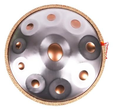 Handpan Trommel Instrument 9 Noten 22-Zoll-Handpan-Trommel 432 Hz Handpan-Trommel in d-Moll mit weicher Handpan-Tasche, 2 Handpan-Schlägeln,Handpan-Ständer,für Musik-Enthusiasten