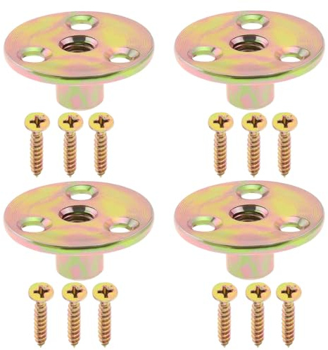 ECSiNG 4 Set Kit Di Ferramenta Per Gambe Per Mobili Metrici M8 Piastre Di Montaggio Per Gambe Per Mobili A 3 Fori Dado A 3 Fori A Forma Di T Per Divani Sedie Divani