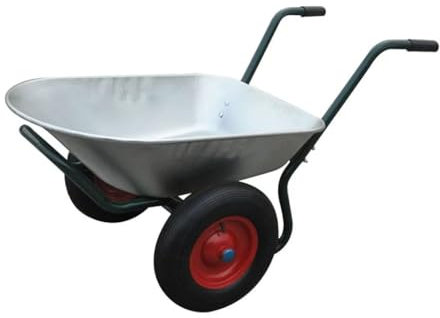 Homgoday Gartenwerkzeug Schubkarre mit zwei Rädern, 66 l