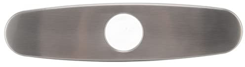 Sunicon Plaque de recouvrement de robinet, plaque de recouvrement de trou de robinet d'évier rond, plaque de pont en acier inoxydable 304 brossé, plaque de fond en éclisse pour