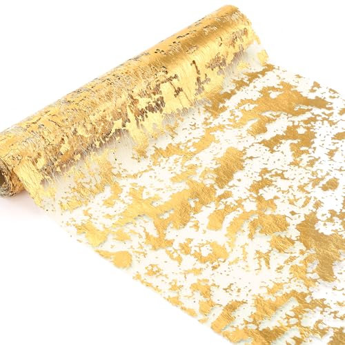 LIHAO Tischläufer Weihnachten Tischband Organza Geschenkband Tischdeko für Weihnachten Adventszeit Kommunion Taufe Party Geschenk (28cm*5m)