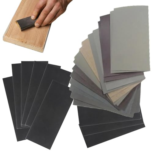 Zasdvn Papel de lija de metal, hojas de lija para, 60 a 10000 gránulos, papel de lija para pulido de automóviles, carpintería, lijadora para metal, automóviles, carpintería, artesanía,