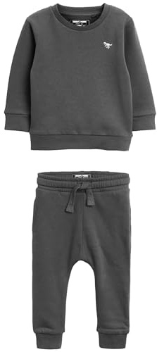 NEXT Jungen Standard Rundhalspullover und Jogginghose aus Jersey im Set Grau Anthrazit 86-92