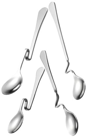 Ciieeo 4 Cucharas Colgantes De Acero Inoxidable Para Taza Cucharas Colgantes Para Café es Creativas Para Café Para Miel De Acero Inoxidable Para