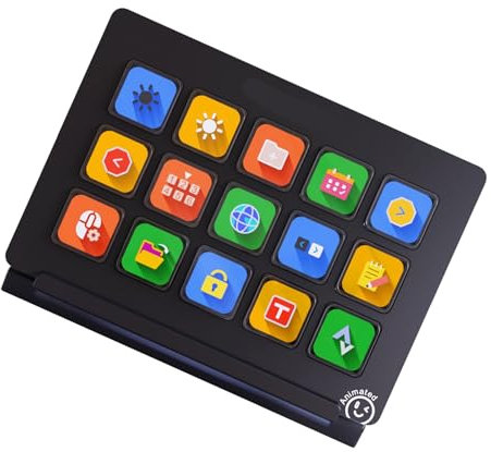 Live Stream Command Centers 15Customizable Button Ai Keyboards Stream Controller For Mutiple Apps Content Creation