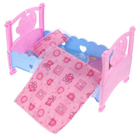 Abaodam Puppenbett für Verstellbares Puppenmöbel für Puppenhaus für Dekoration und Spielzimmer Farben