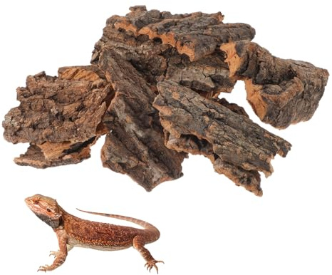 INOOMP 14 St Delar Reptil Bark Klätterplattform Gömställe Terrarium Kork Bark Små Terrarium Tillbehör för Ormar Ödlor Gecko Reptil Habitat
