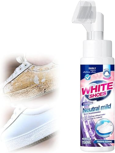 Enitmor Shoe Cleaning Cream, 2025 New Multi-Functional Foam No-Rinse Cleaner, White Shoe Cream Stain Remover, Sneaker Cleaner for Leather, Suede, Canvas & Trainers