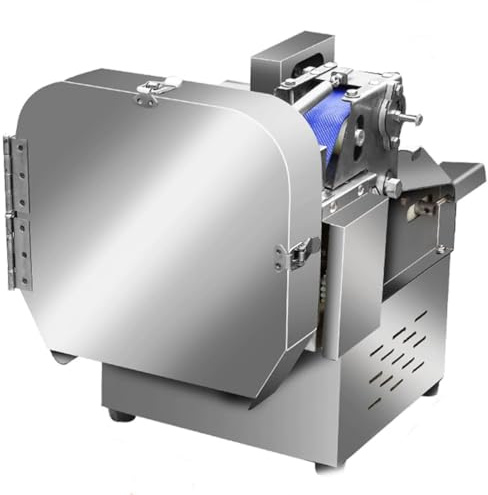 304 Stainless Steel Commercial Scallion Slicer, Spring Onion Chopper, 160W Electric Vegetable Cutter, Electric Leek Cutting Machine for Garlic Ginger Chili Potato Cucumber