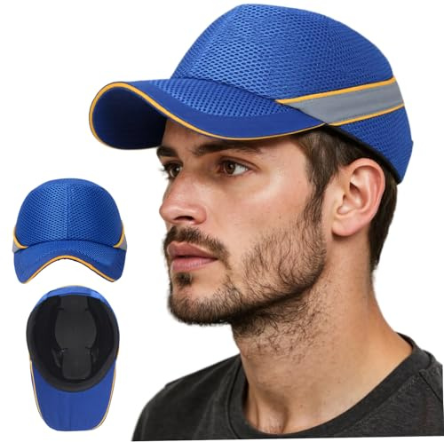Cappello rigido per berretto da baseball, berretto antiurto di sicurezza anticollisione, casco protettivo traspirante regolabile per lavoro, fabbrica, protezione della testa del negozio.