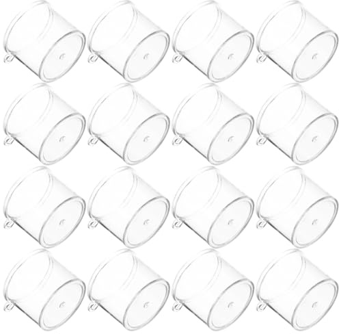 FRCOLOR 20pcs Mini Mousse Cups Plastic Dessert Pots Reusable Tiny Dollhouse Ornament Miniature Dishware for Creative Crafting and Dollhouse Decoration