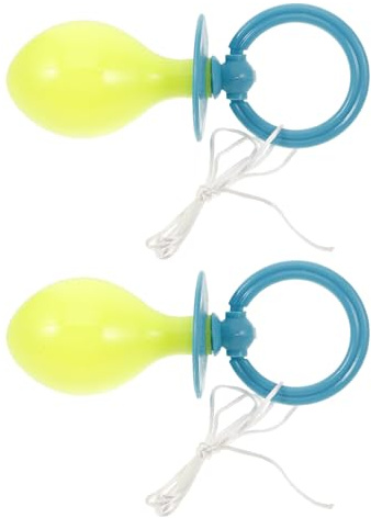 NUOBESTY 2pcs Jumbo Pacifier for Adult Costume, Halloween Costume Accessory, Blue Plastic Reusable Pacifiers, Gentle on The Skin, for Photo Booths and Themed Events