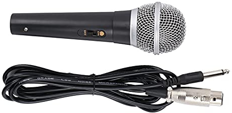 CCYLEZ XLR-Mikrofon Hållbar Handhållen Sångdynamisk Mikrofon för Scenkaraokesång ABS Metal 1 Enhet