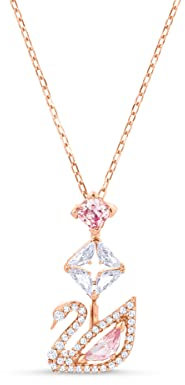Swarovski Pendente Dazzling Swan, Cigno, Rosa, Placcato color oro rosa