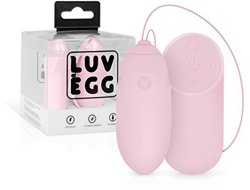 LUV EGG Vibrating Egg with Remote Control for Exciting Foreplay for Couples and Beginners, Pink LUV001PNK