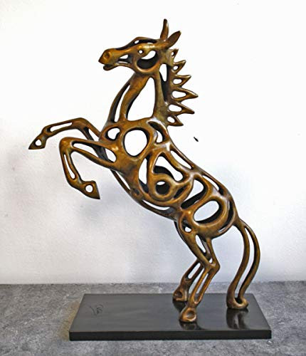 H. Packmor GmbH Bronzefigur steigendes Pferd im abstrakten Design Bronze-braun