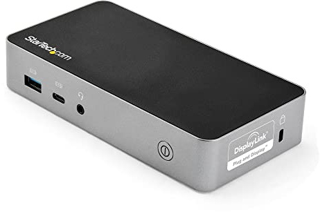 StarTech USB-C DisplayLink Dual 1080p HDMI Dock with 65W PD, GbE, Linux | For Mac and Windows, 65W Power Delivery, dual displays from single output, mounting holes, K-slot, hot-desking, M-Series