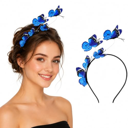 FOMIYES Schmetterlings- Stirnbänder für Frauen Schmetterlings- Haar- Reifen- Haar- Band- Party- Fee- Kopfschmuck Cosplay Headwear