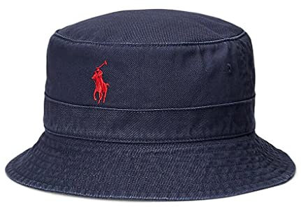 POLO RALPH LAUREN Herren Chino Bucket Hat Baumwolle, Marineblau, S/M
