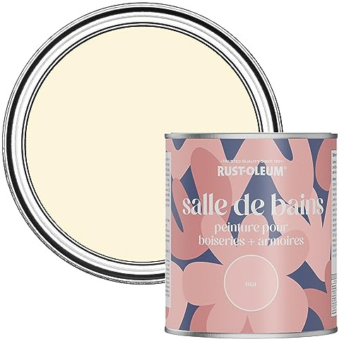 Rust-Oleum Cream Moisture Resistant Bathroom Wood and Cabinet Paint in Matt Finish - CLOTTED CREAM 750ML