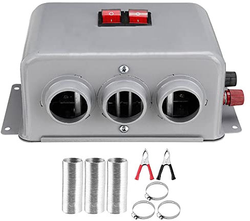 Baceyong 12V/24V 800W Rescaldatore di auto portatile con 2 prese a 3 marcia, scalda riscaldamento a risparmio energetico PTC per defogge di defogge del parabrezza
