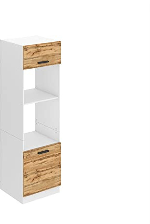 BELINI Mikrowellenschrank 60 x 204 cm Hochschrank, Wotan-Eiche