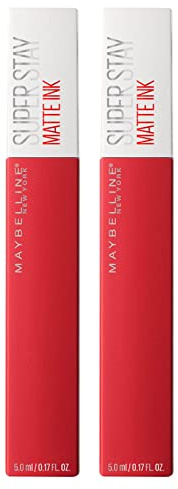 Maybelline New York SuperStay Matte Ink Lip Tint Uniform covering result with tip applicator Color 20 Pioner Long Lasting 16h - 2 Lipsticks