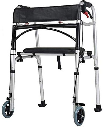 Rollator Gehhilfe für Senioren, Rollator, tragbar, faltbar, Gehhilfe für Erwachsene, Trigger-Freigabe, Rollator-Mobilitätshilfe für ältere Menschen, höhenverstellbar