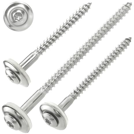 200 Stück SCREW REBEL Spenglerschrauben 4,5 x 50 mm - Edelstahl A2, Inox mit EPDM-Dichtscheibe Ø15mm TX 20
