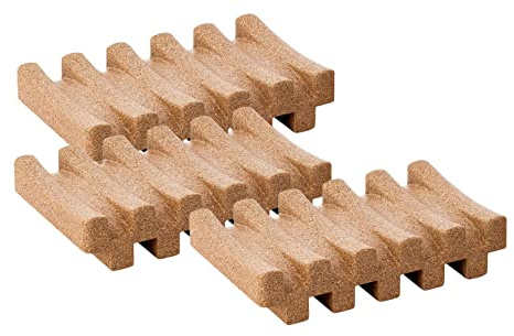 Juego de 3 jaboneras de corcho, soporte para jabón de corcho, jaboneras de corcho, estantes de corcho para jabón, corcho prensado, 13,5 x 8 x 3 cm, natural y duradero
