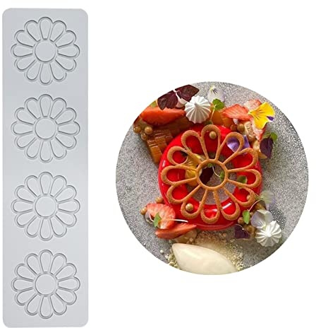 JAWSEU Hohle Blumen Silikonform Fondant Formen Silikon Backform Kuchen Deko Form, Kuchen Dekorieren Schablonen zum Backen und Dekorieren Von Kuchen, Desserts, Partys